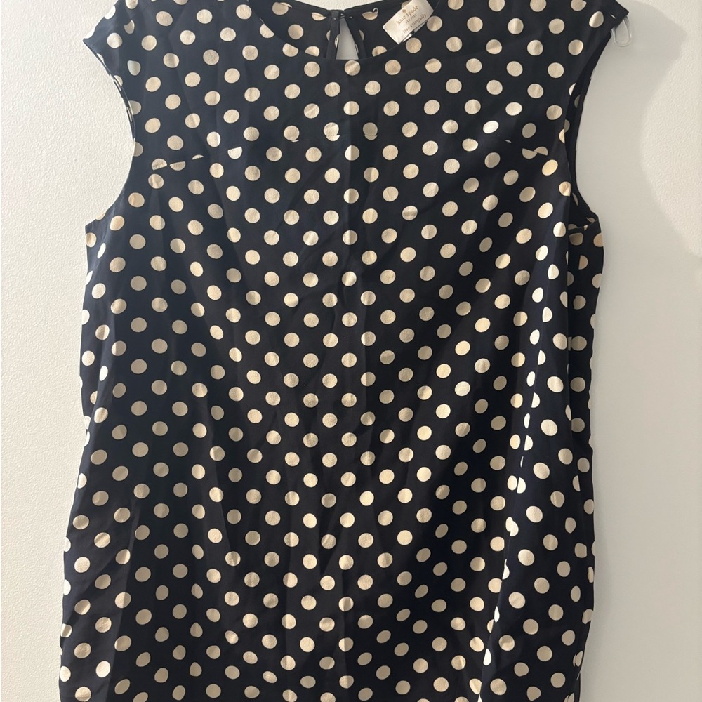 Kate Spade Dot Top - Black and Gold